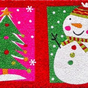 Holiday Doormat - Tree/Snowman 18x30"