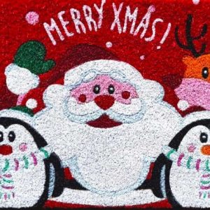 Holiday Doormat - Santa and Friends 18x30"