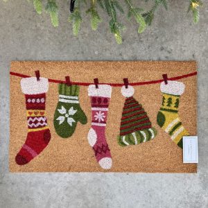 Holiday Doormat - Stocking 18x30"