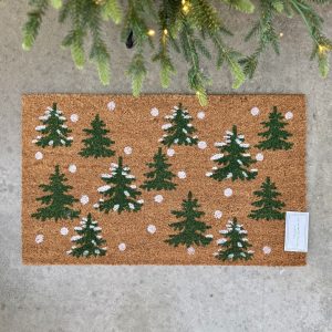 Holiday Doormat - trees 18x30"