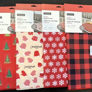 Holiday Decor - kitchen drying mat (four styles to choose from)