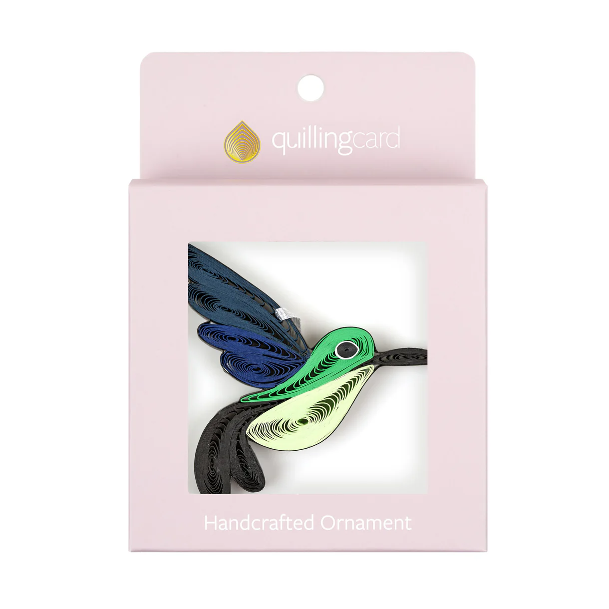Holiday Ornament - Quilling Card Hummingbird Ornament