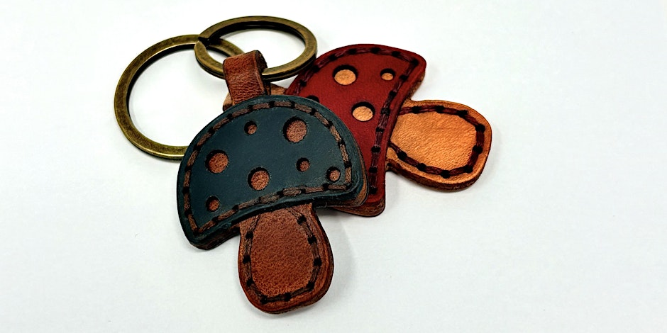 Make-Your-Own Leather Mushroom Keychain TERRA Waterdown