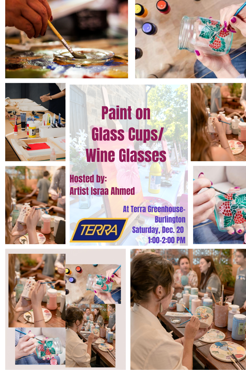 Paint on Glass Cups at TERRA Burlington