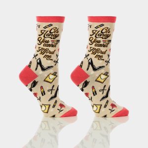 Yo Sox - women's crew sock you can't afford me