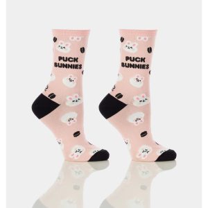 Yo Sox - women's crew sock puck bunnies