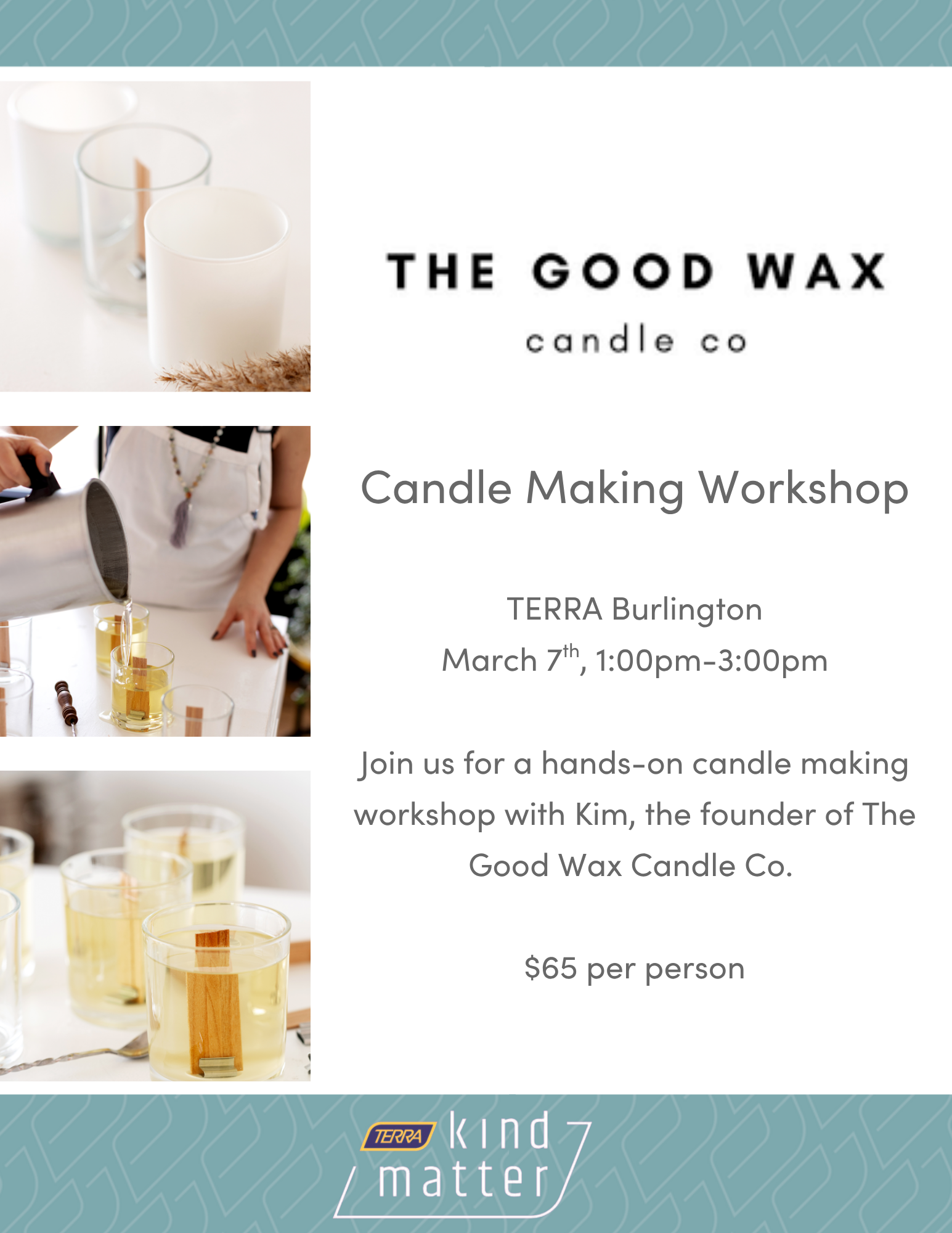 Candle Making Workshop at TERRA Burlington