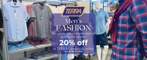 The NEW mens wear collection at TERRA on sale.