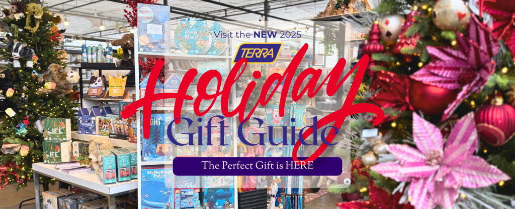 Gifts and toys at TERRA Greenhouses for the Holiday Gift Guide.