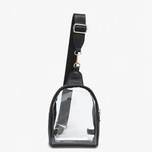 Jen & Co Stadium Bag - Ellen clear sling bag with removable straps (available in two colours)