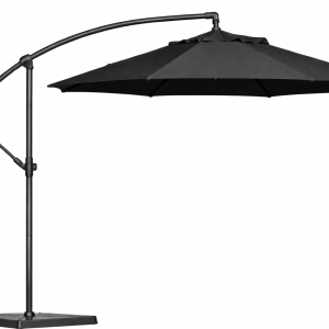 9' Octagon Suspension Sunbrella Umbrella Black