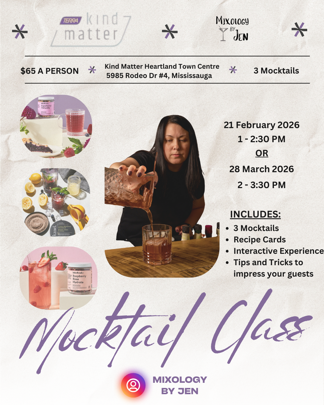 Mocktail Class with Mixology By Jen - Make Mocktails Like a Pro!
