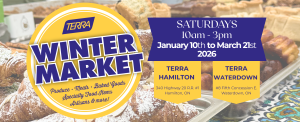 The TERRA Winter Market is back in Hamilton and Waterdown starting Jan 10, 2026