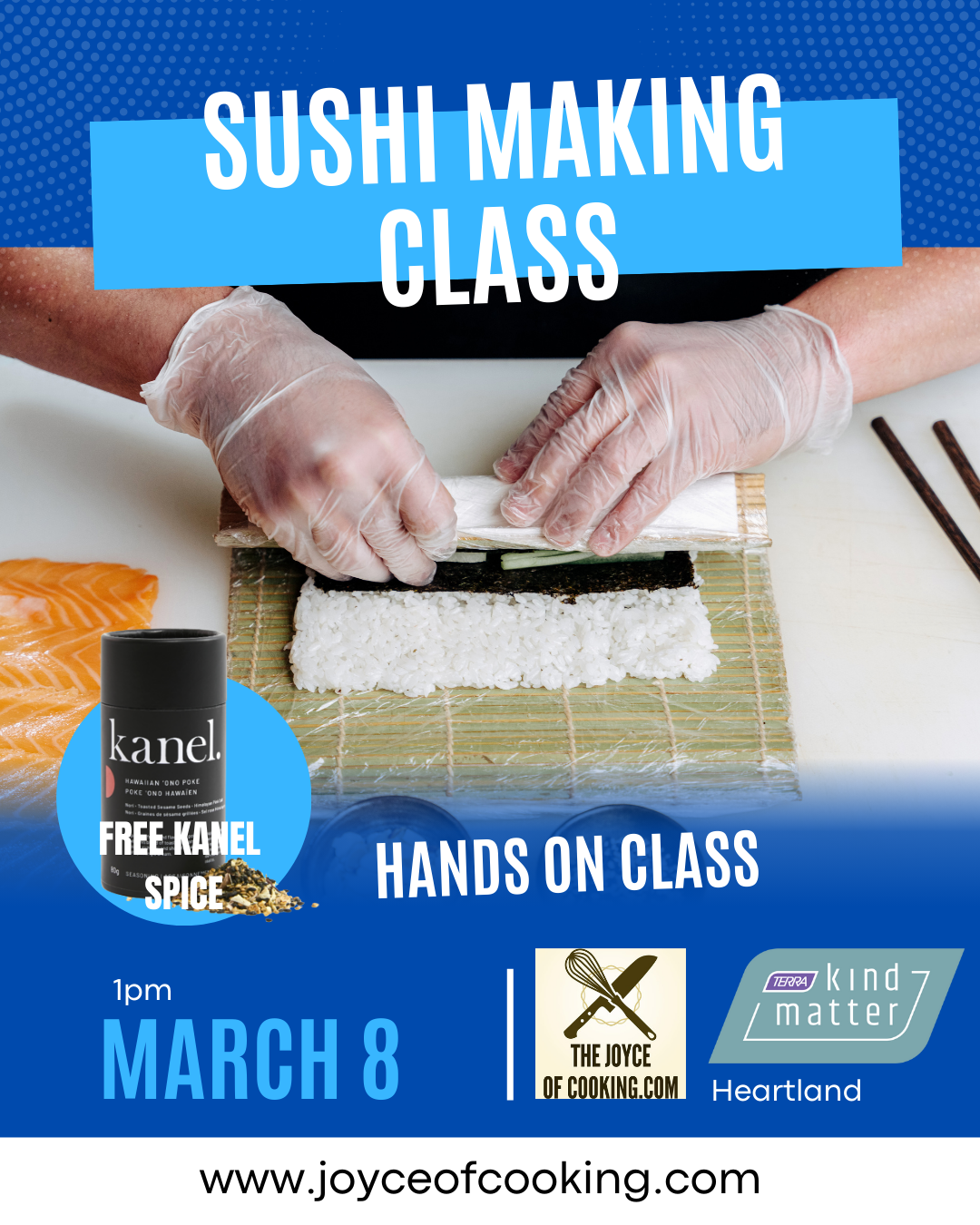Sushi Making Class at Kind Matter Heartland