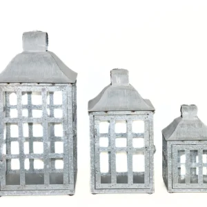 Galvanized Metal Lanterns - Choice of 3 Sizes