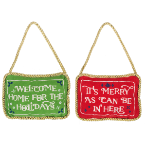 Holiday Mini Pillow Door Hang