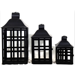 Black Metal Lanterns - Choice of 3 Sizes