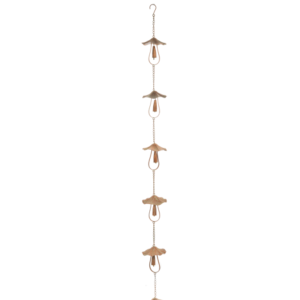 Copper Patina Mushroom Rain Chain