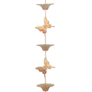 Flower & Butterfly Rain Chain