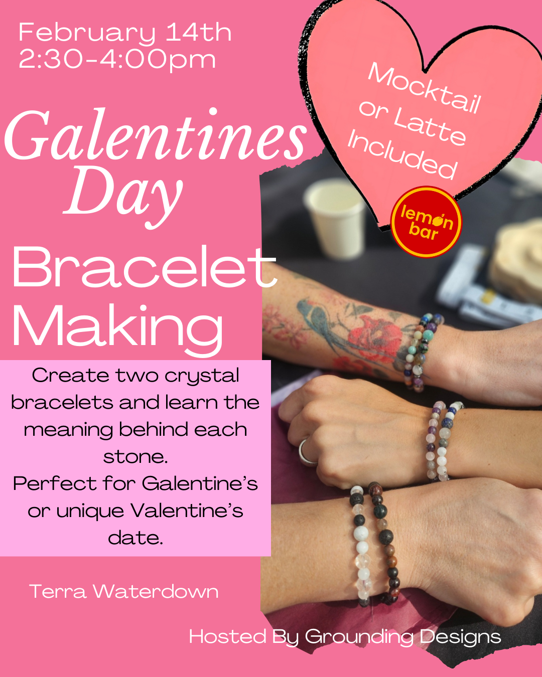 Galantine's Day Bracelet Making at TERRA Waterdown