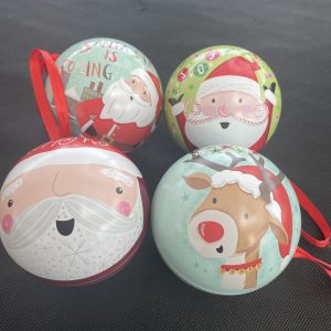 Holiday Ornament - Tin Christmas Balls (Manager's Choice)