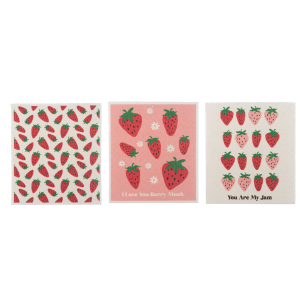 Strawberry Reusable Dish Cloth (three styles available)