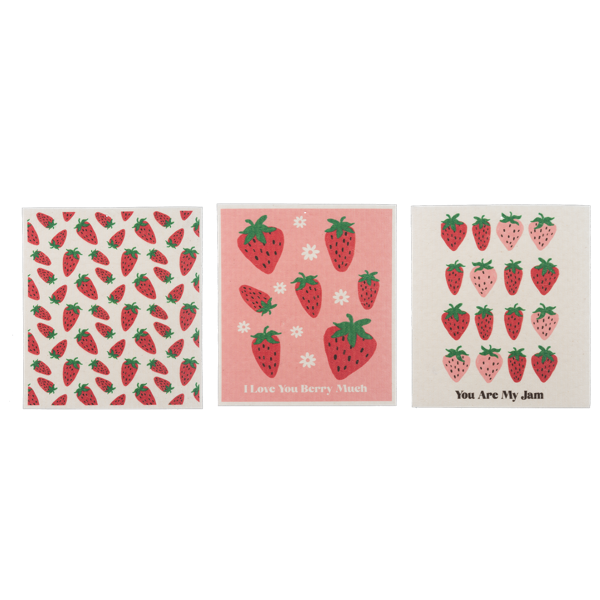 Strawberry Reusable Dish Cloth (three styles available)