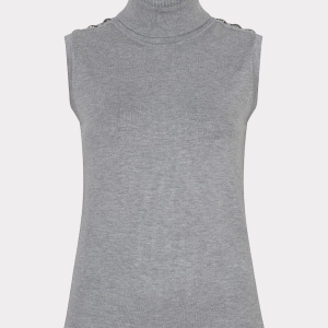 EsQualo SWEATER Sleeveless COL KNIT