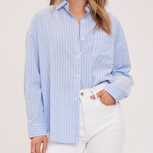 Gentle Fawn Orlando Button Down Shirt (Sky Stripe)