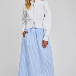 Gentle Fawn Wilhemina Stripe Skirt (Sky Blue)