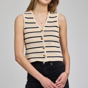 Gentle Fawn Mariana Stripe Vest (Navy Stripe)