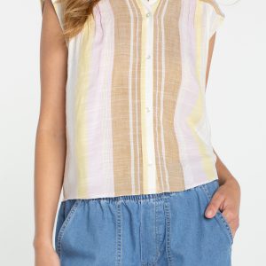 Liverpool Dolman Button Front Top (Neopolitan)