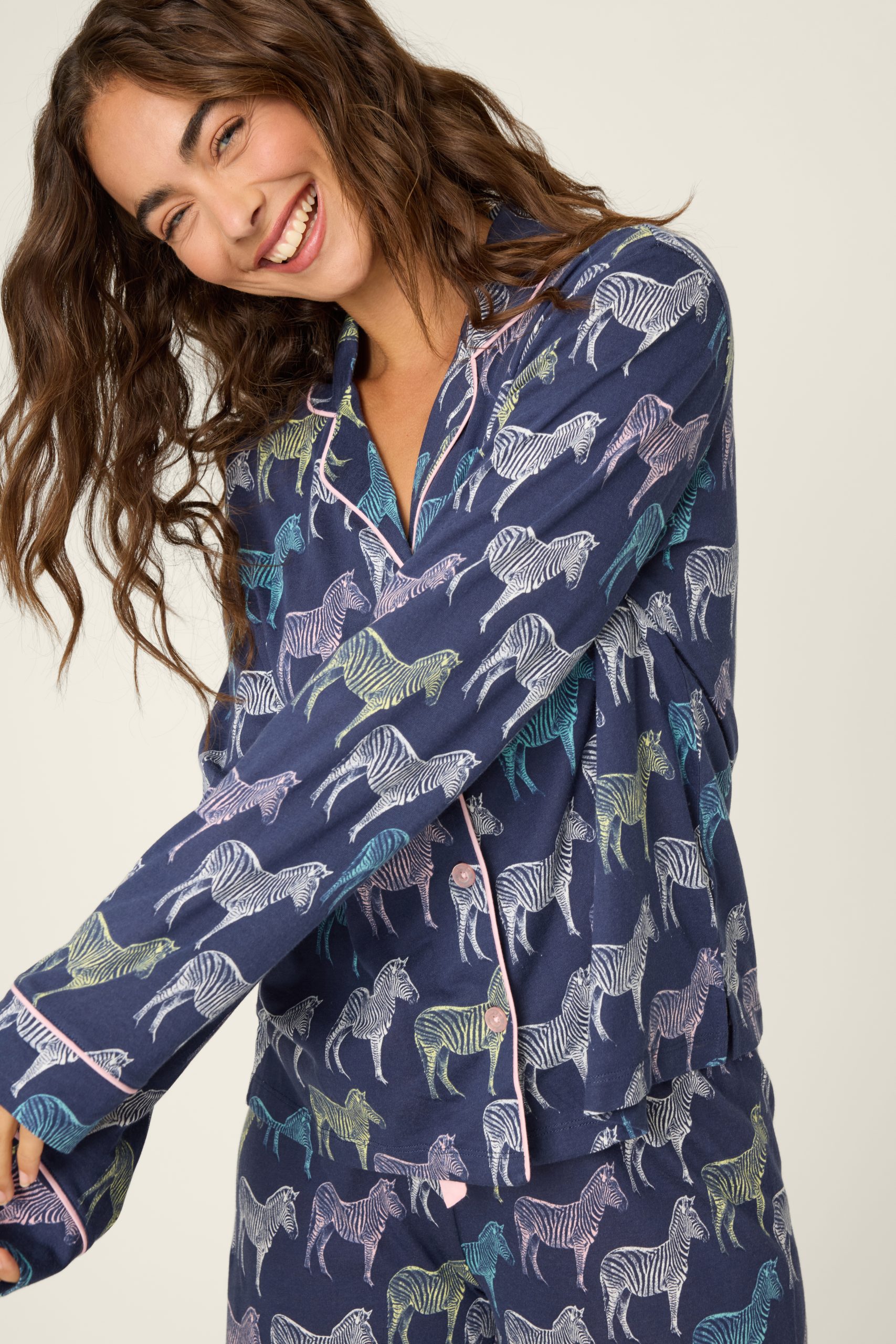P.J Salvage Whimsy Technicolor Safari PJ Set (Deep Sea)