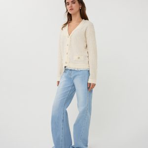 EsQualo Cardigan Fringes (Ecru)