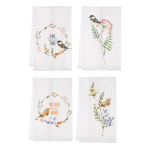 Wildflower & Bird Tea Towel (four styles available)