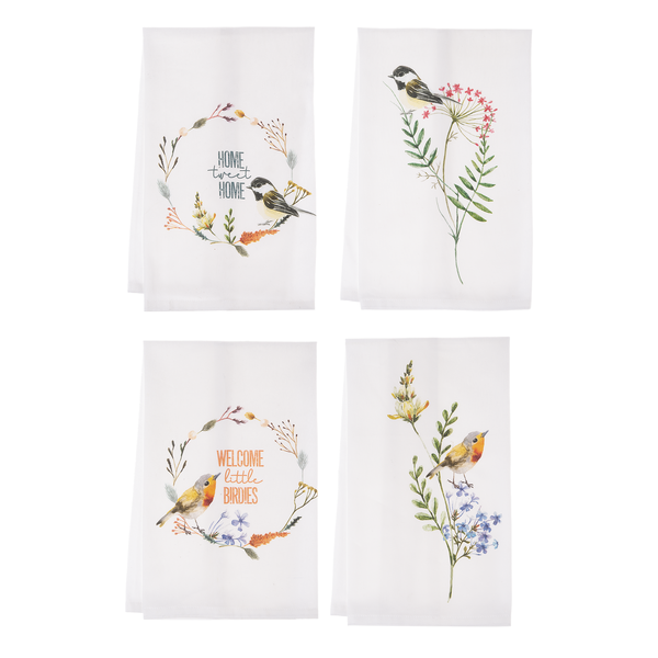 Wildflower & Bird Tea Towel (four styles available)