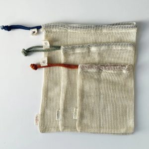 Produce Bags - Set of 3 + 1 Zipped Pouch