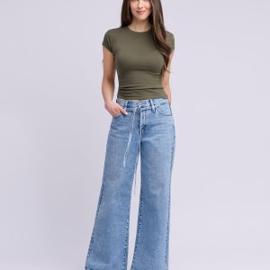 Yoga Jeans Lily Wide Belted High Rise Jean (Jane)