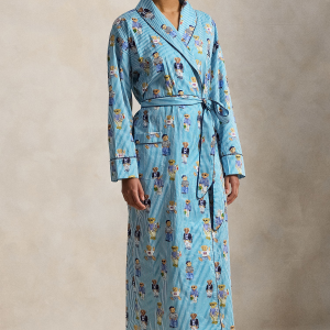 Polo Ralph Lauren Heritage Robe All Over Bear (Aqua Mist)