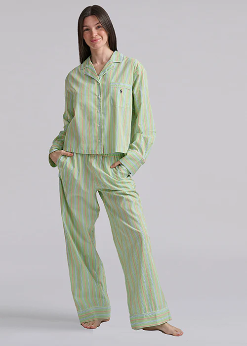 Polo Ralph Lauren Core 23 Inch PJ Set w/Piping (Violet Meadow)
