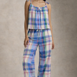 Polo Ralph Lauren Ruffle Cami Pant Set (Madras Plaid)