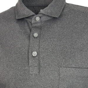 Leo Chevalier Performance Stretch Solid Heather Polo (Black)