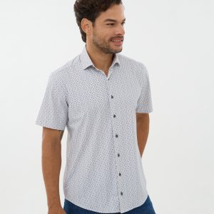 Leo Chevalier Short Sleeve Botton Up Shirt (Multi)