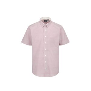 Leo Chevalier Print SS Non Iron Sport Shirt (Red)