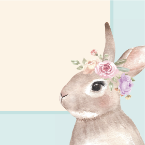 Bunny Border Printed Napkin