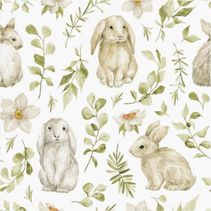 Bunny Repeating Printed Napkin