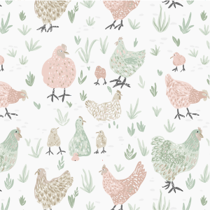 Chickens Printed Napkin