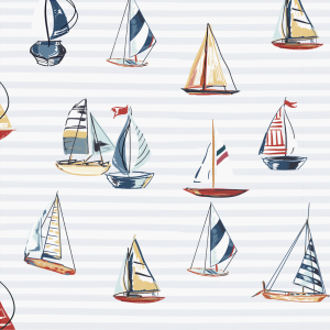 Sailboats Printed Napkin