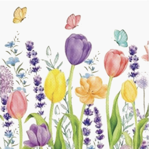Tulip Garden Printed Napkin
