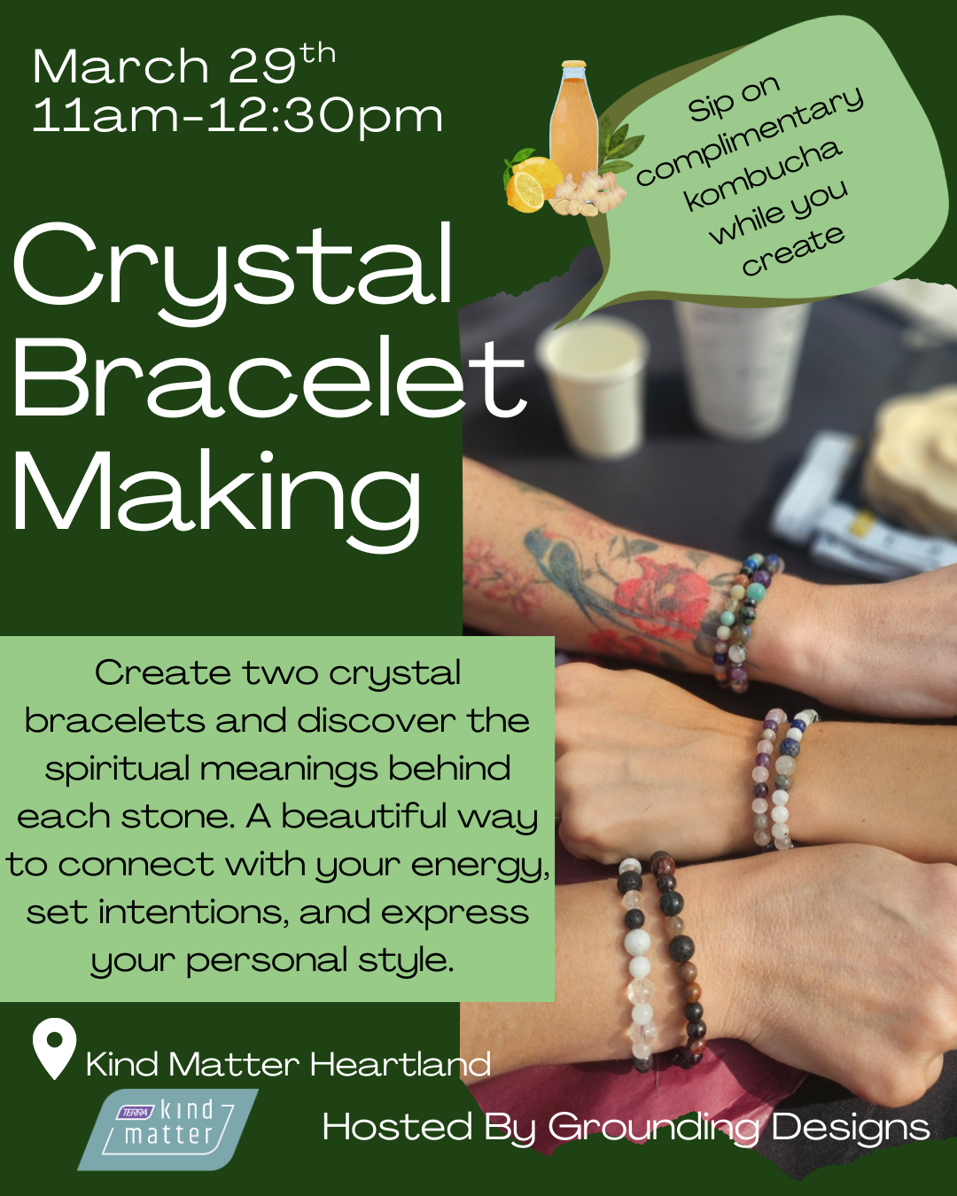 Gather & Ground: A Crystal Bracelet Workshop at Kind Matter Heartland